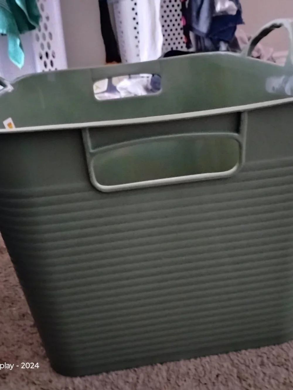 Hobby Lobby Green Plastic Storage Bin